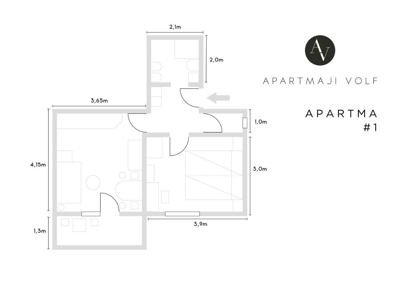 Apartmaji Volf Zgornje Gorje Buitenkant foto
